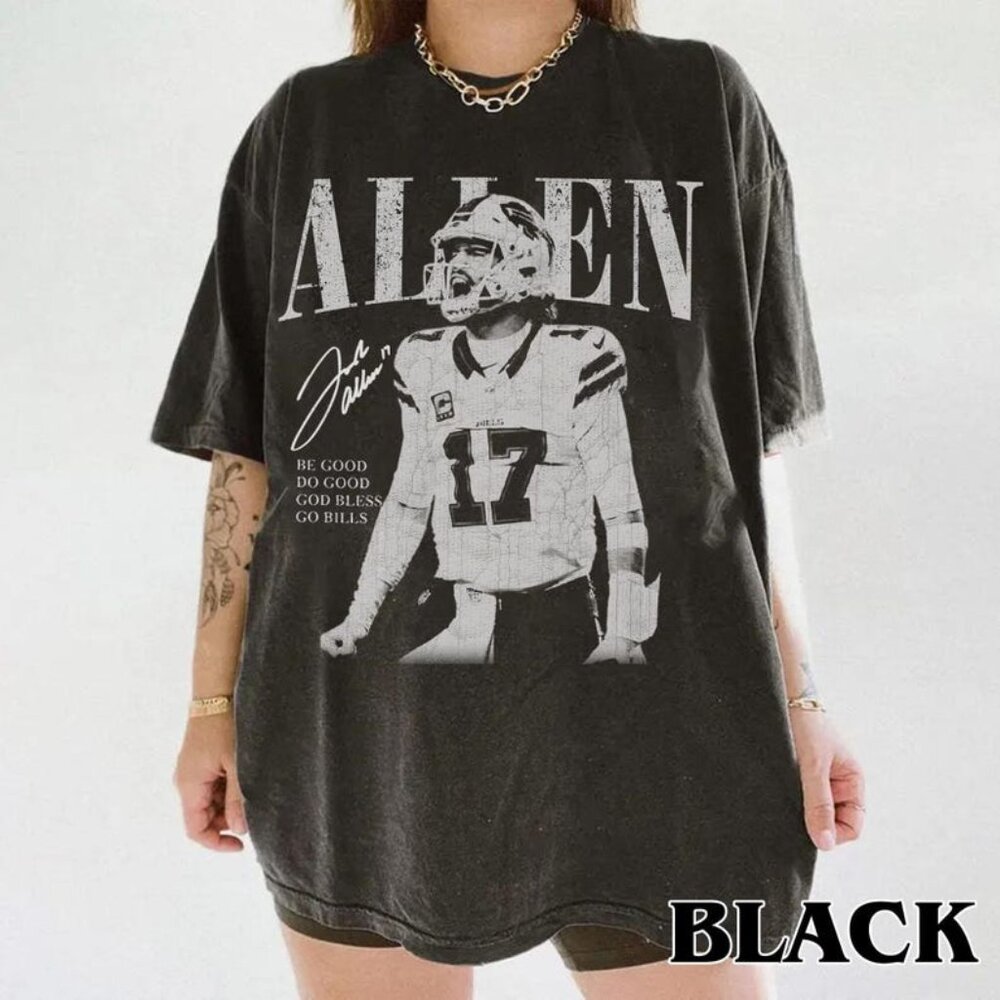 Vintage Josh Allen 90s Bootleg Shirt , Game Day Tee sghdh